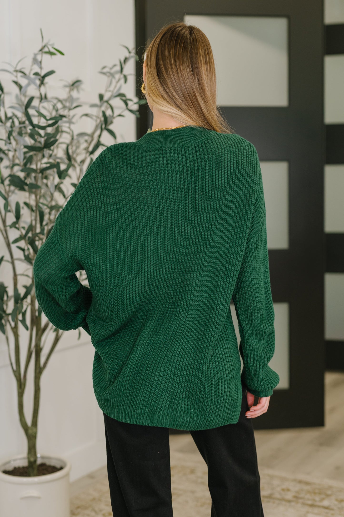 Textured Pullover in Hunter Green (Online Exclusive)