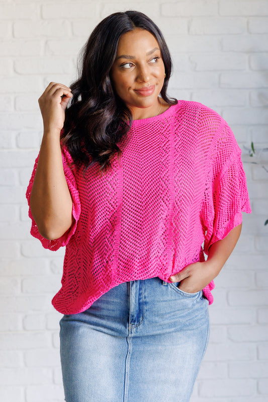Rather Eventful Open Knit Top (Online Exclusive)