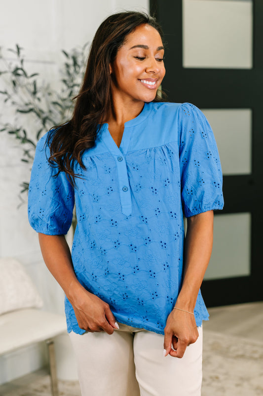 Refined Darling Eyelet Blouse (Online Exclusive)
