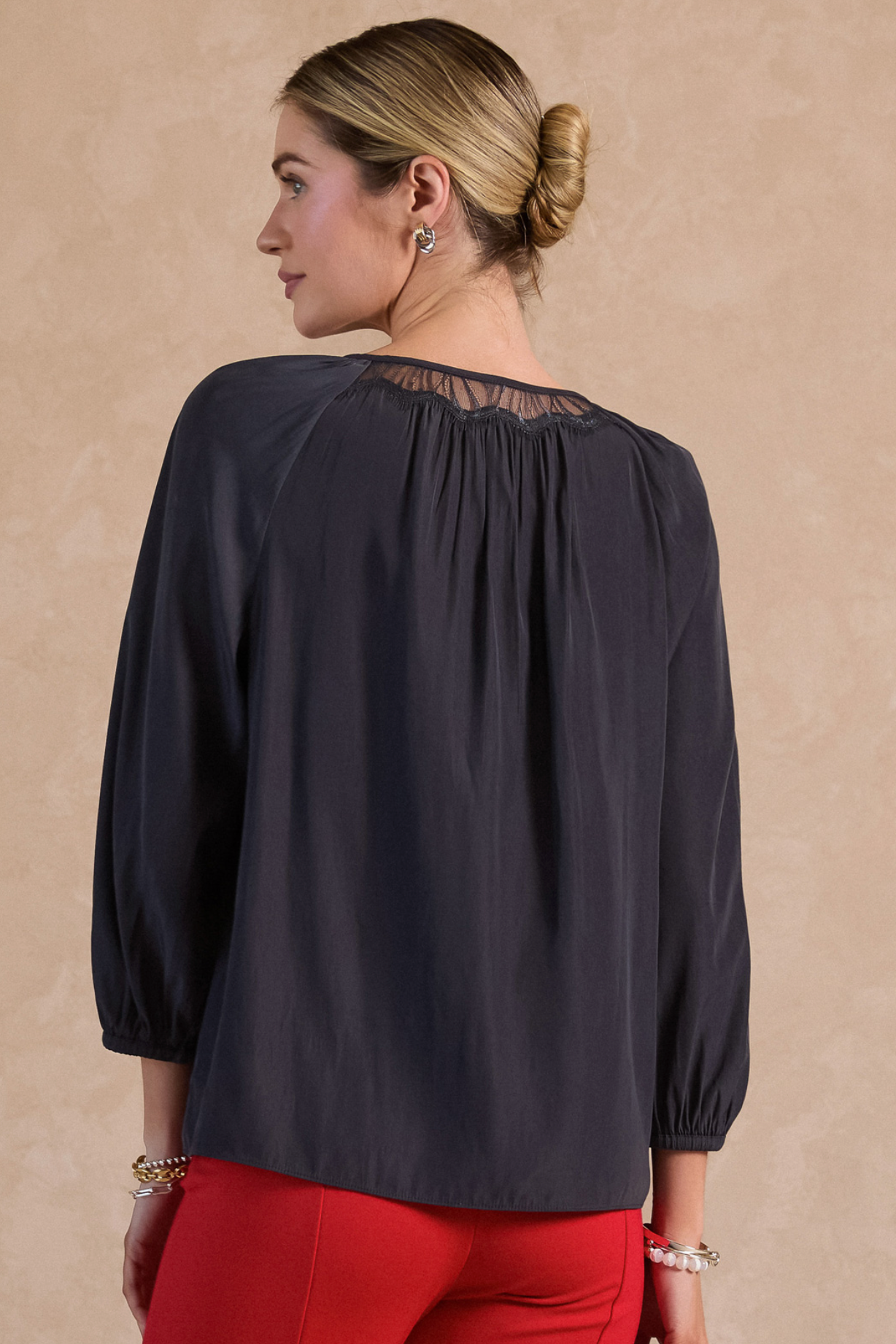 Kate Lace Trim Blouse
