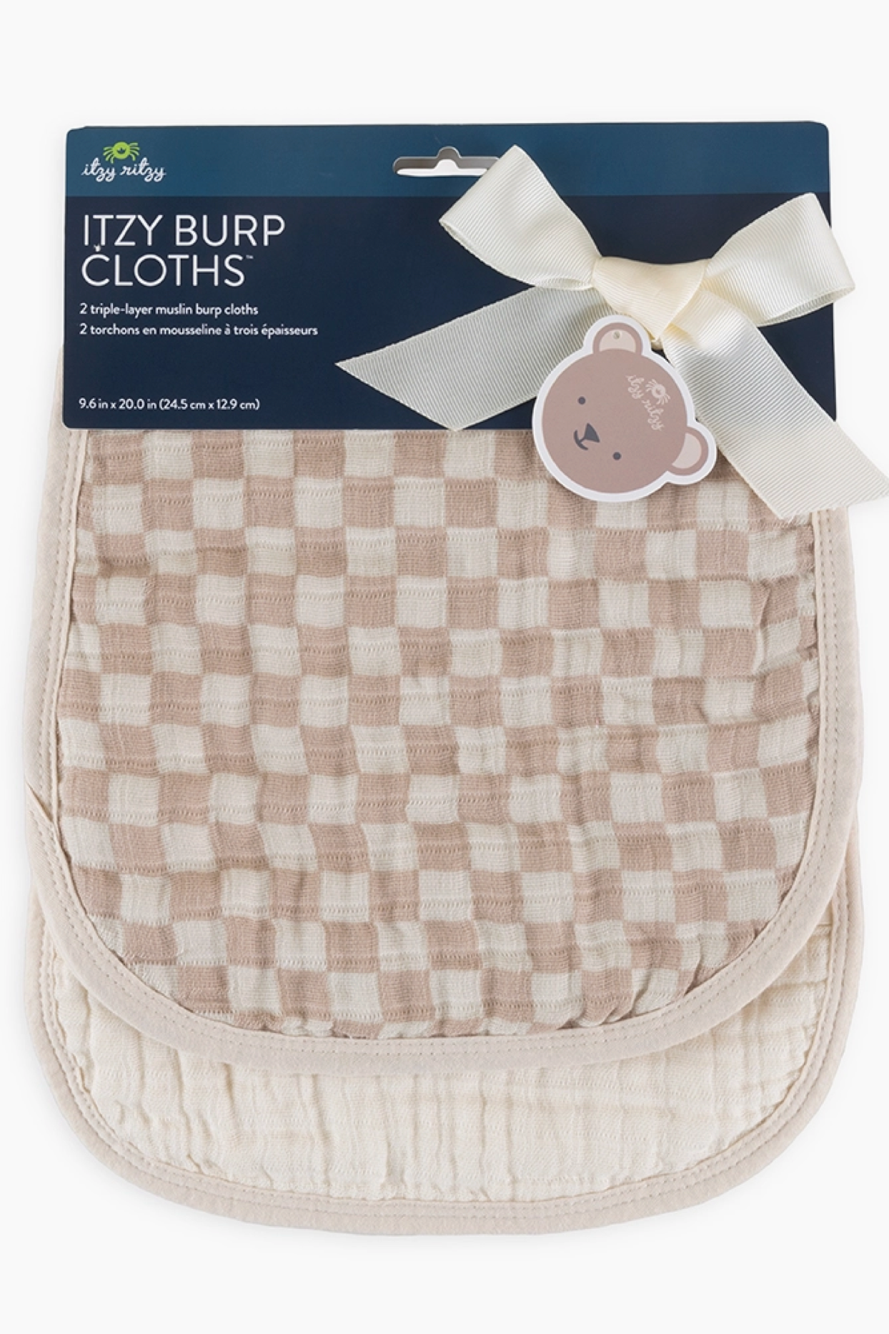 Itzy Ritzy Burp Cloths - Checkered Print