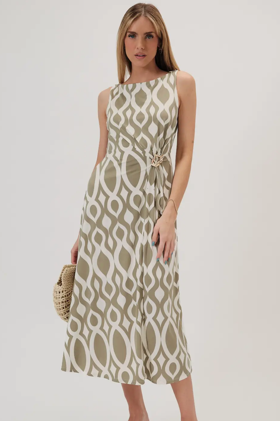 Sage and Ivory Maxi Length Dress