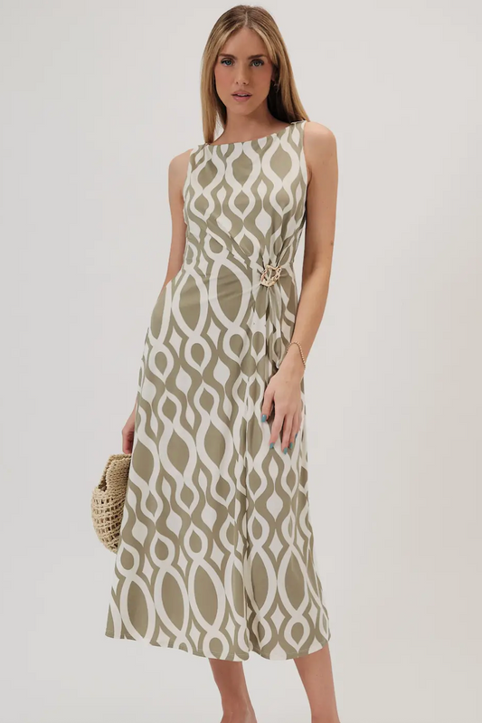 Sage and Ivory Maxi Length Dress