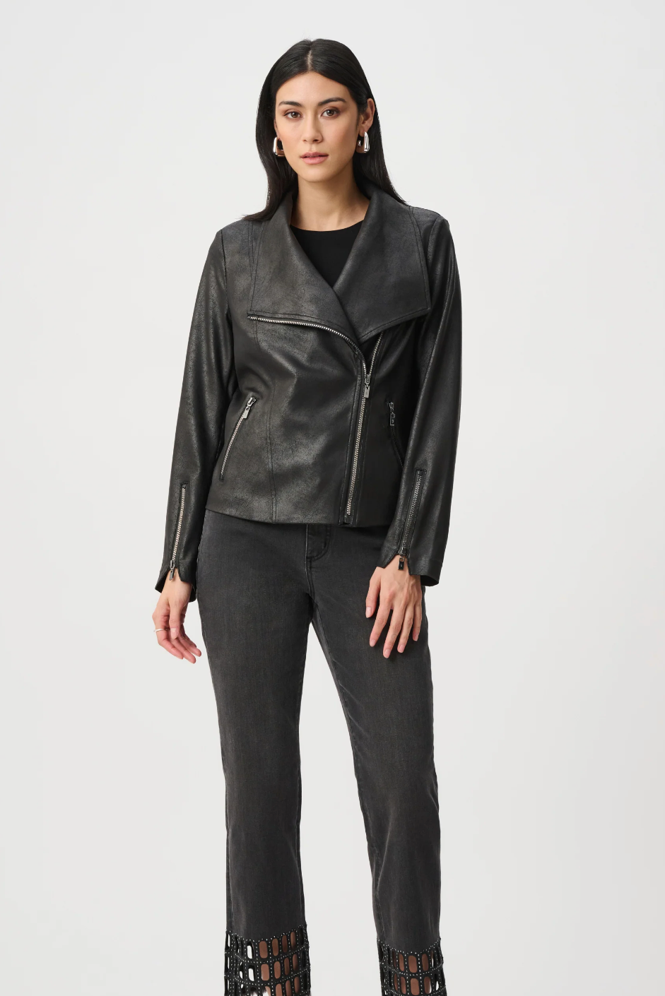 Black Jacket With Zippers 