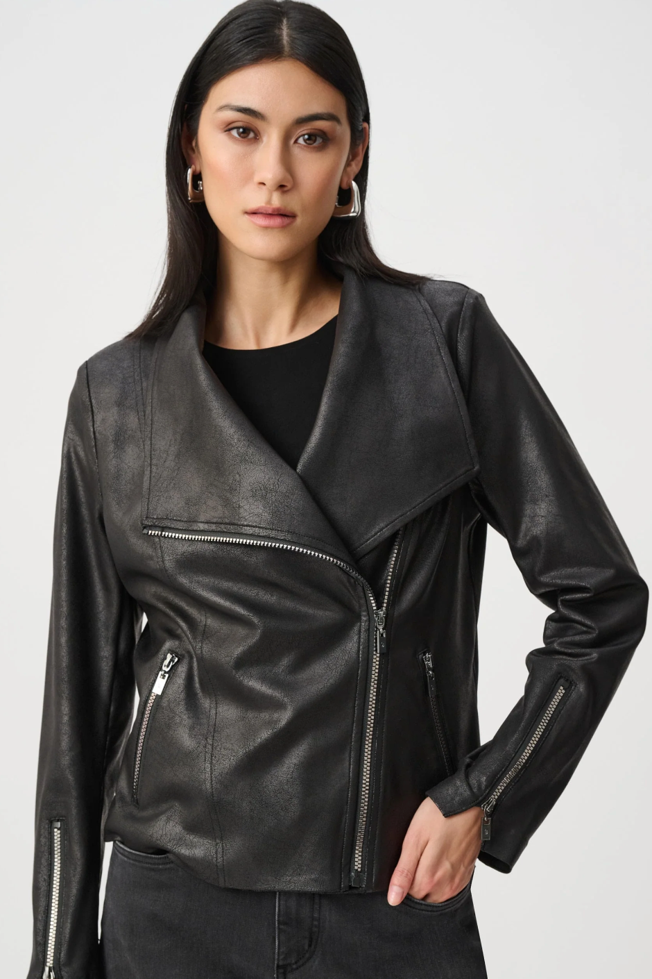 Black Jacket With Zippers 