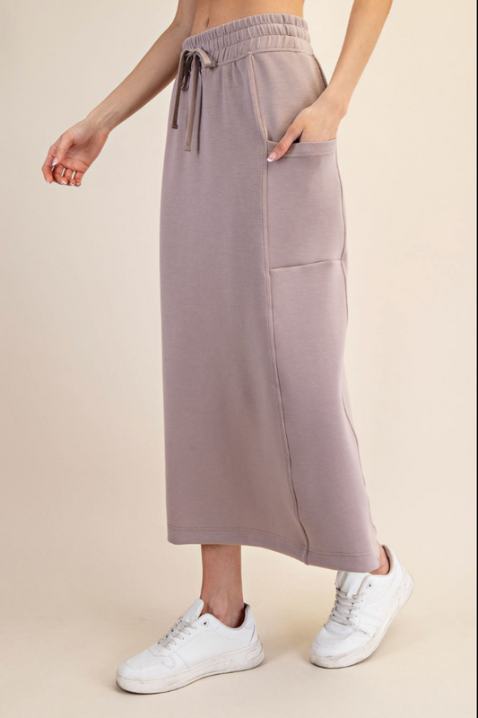 Mocha Cream Long Skirt 