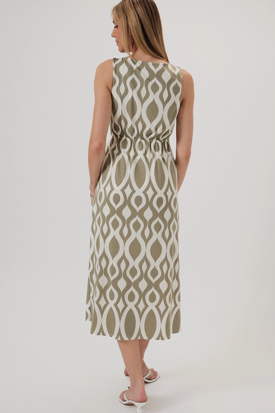 Sage and Ivory Maxi Length Dress