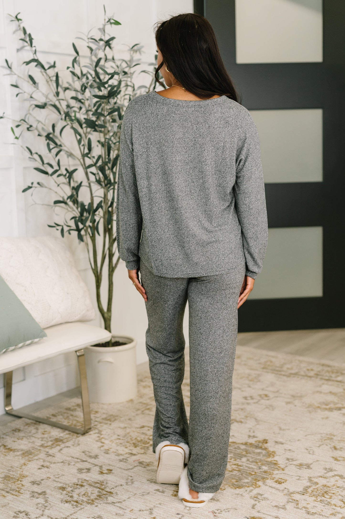 Seasonal Snooze Top and Bottom Set in Black (Online Exclusive)