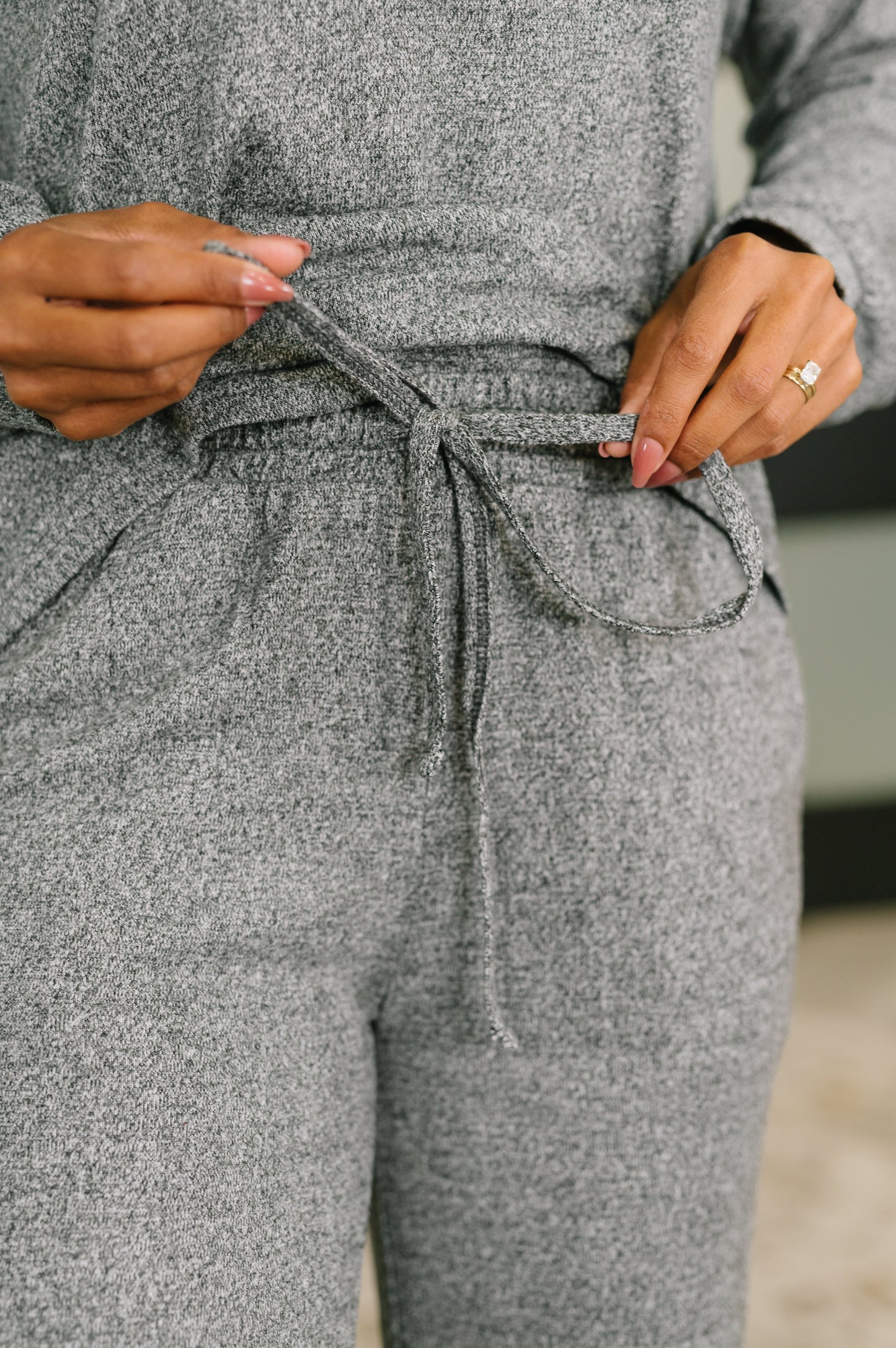 Seasonal Snooze Top and Bottom Set in Black (Online Exclusive)