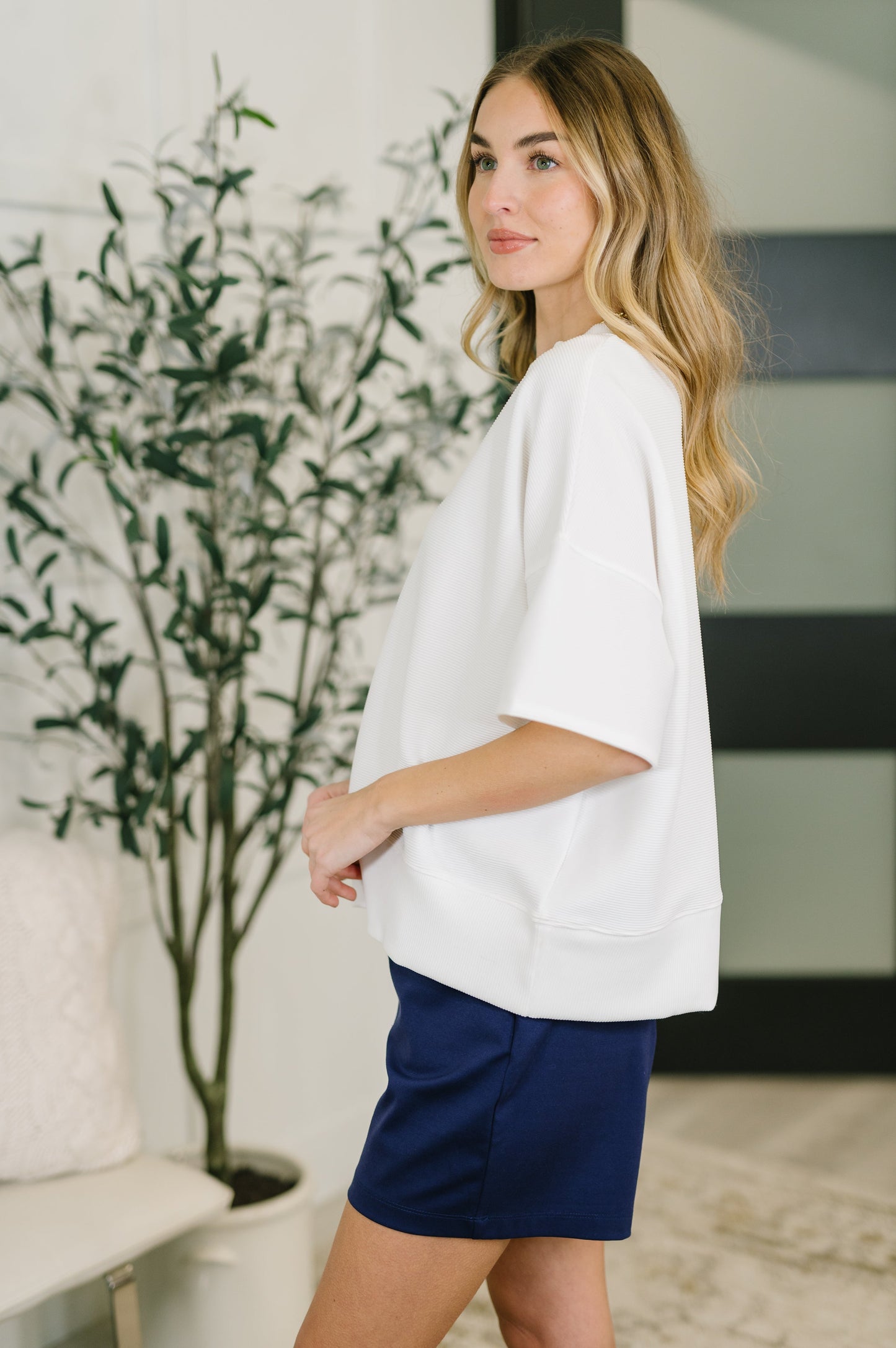 Sense of Clarity Boxy Top in Off White (Online Exclusive)