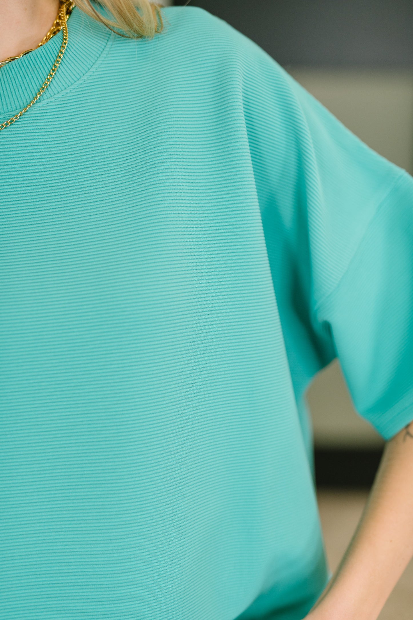 Sense of Clarity Boxy Top in Turquoise (Online Exclusive)