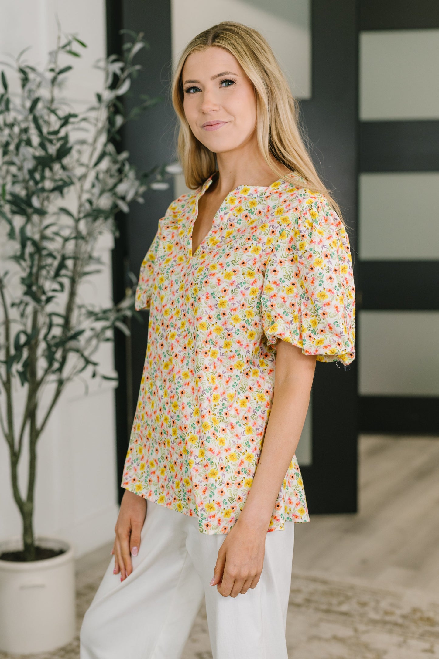 Seven Days a Week Balloon Sleeve Blouse (Online Exclusive)