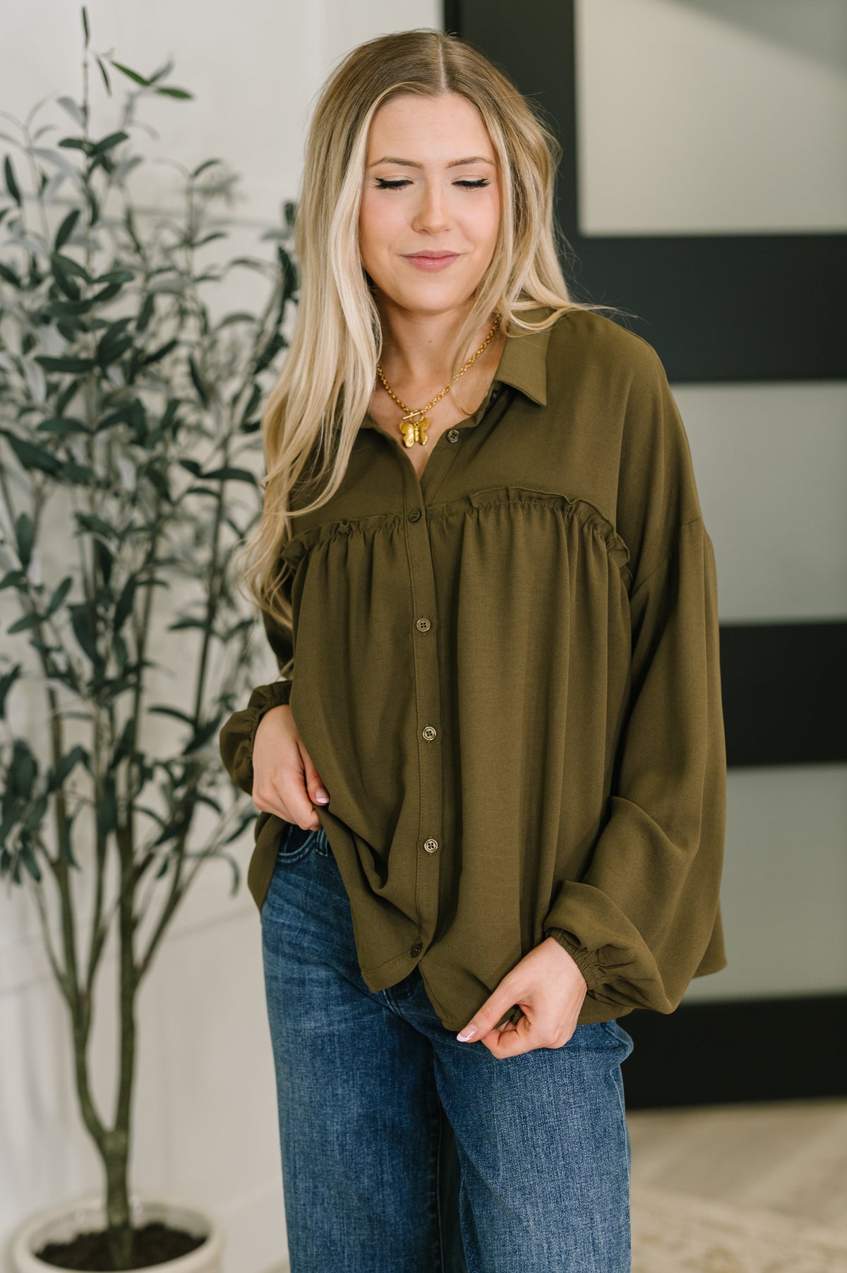 She's Got A Way Button Down Blouse (Online Exclusive)