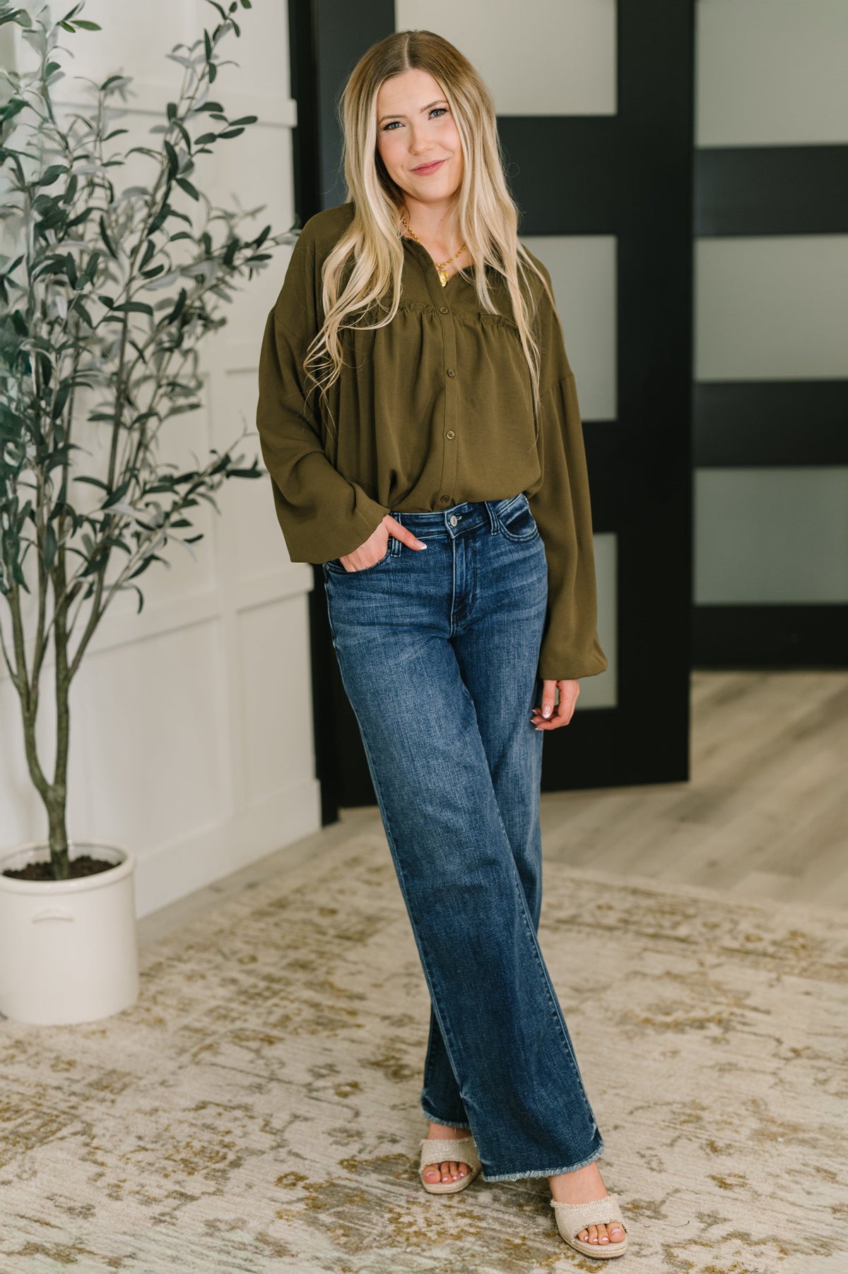 She's Got A Way Button Down Blouse (Online Exclusive)