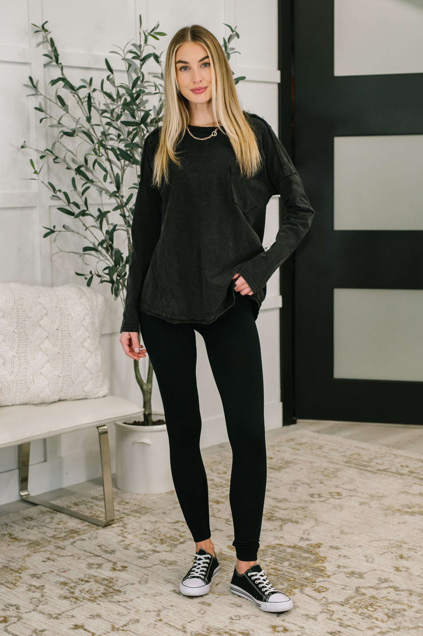 Simple as That Drop Shoulder Exposed Seam Top (Online Exclusive)