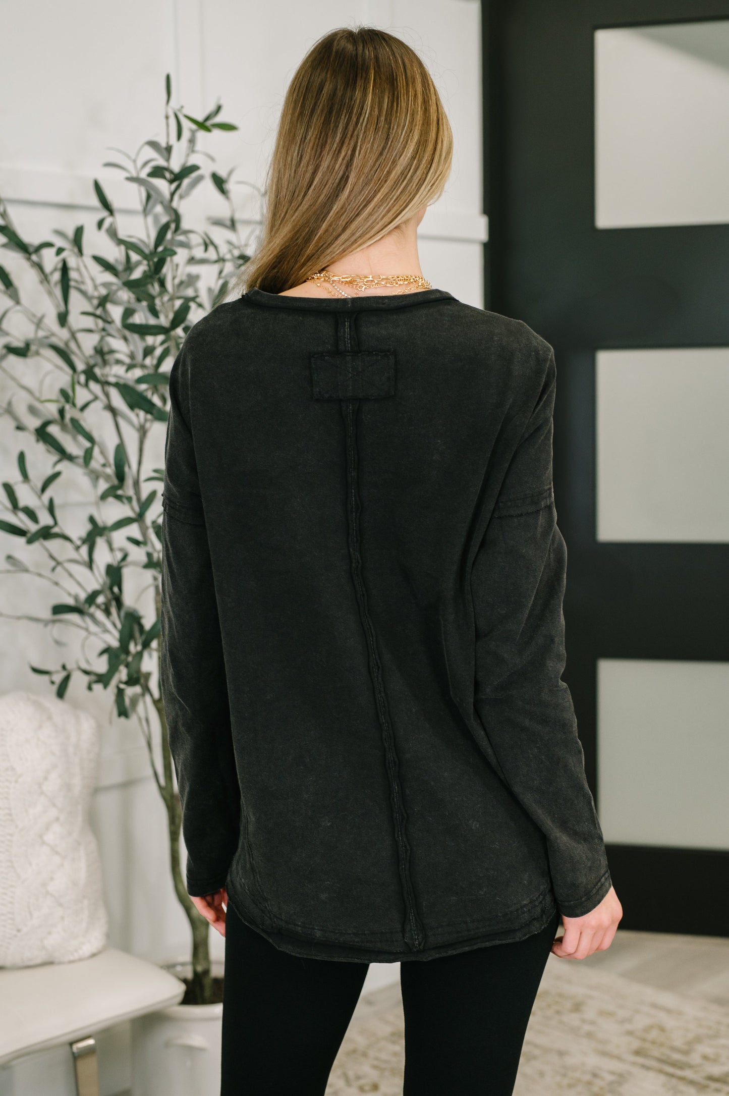 Simple as That Drop Shoulder Exposed Seam Top (Online Exclusive)
