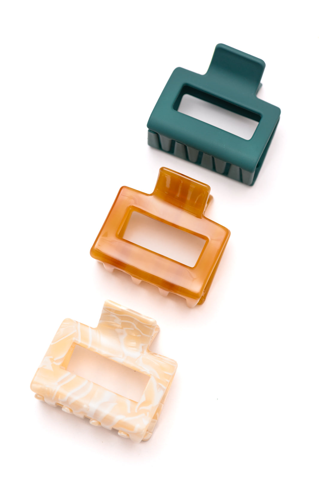 Small Square Claw Clip Set of 3 (Online Exclusive)