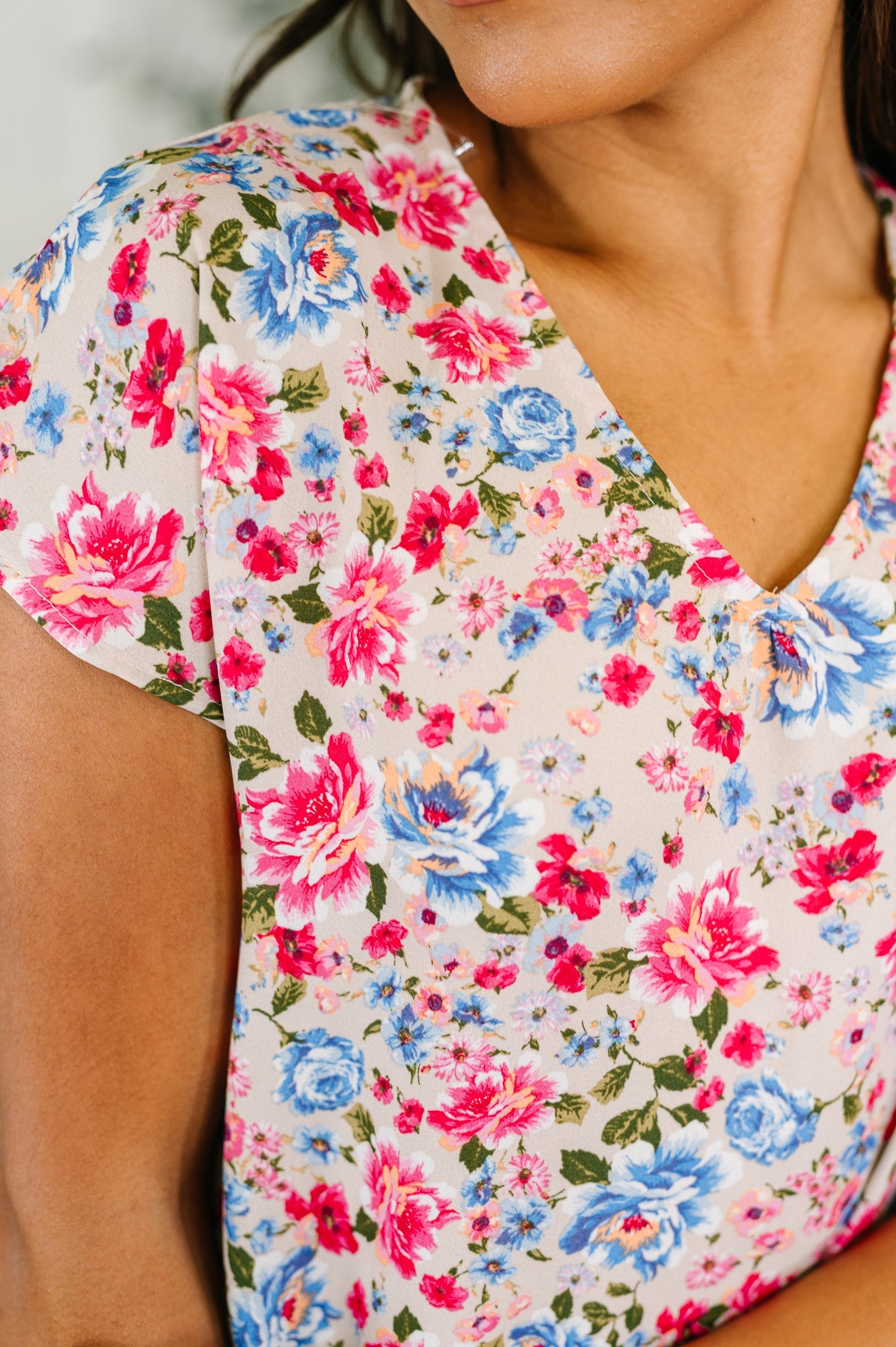 Spring Air Floral Print Blouse (Online Exclusive)