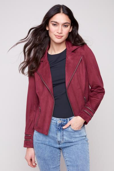 Charlie B Faux Suede Jacket - Multiple Color