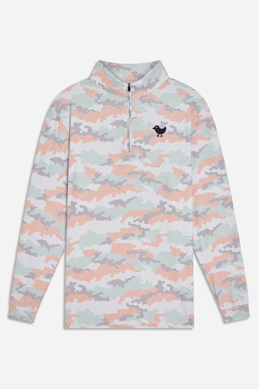 Bad Birdie Men's Quarterzip - Sunset Camo