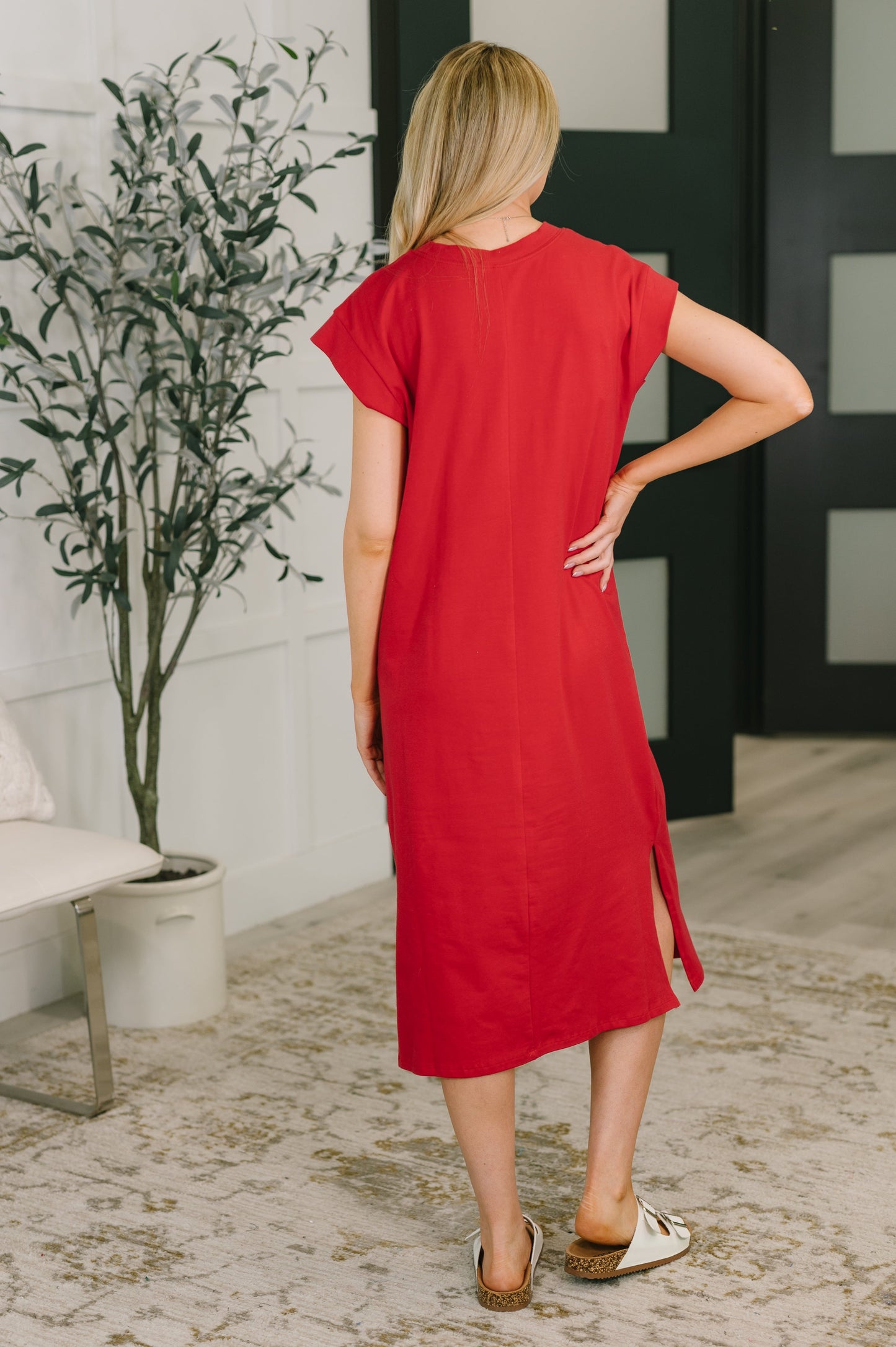 Sweet Like That Casual Dress in Ruby (Online Exclusive)