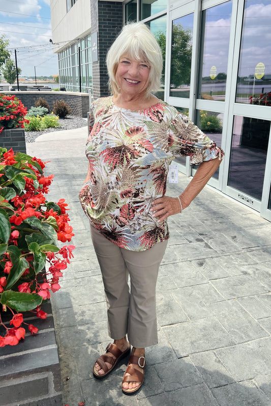 Tropical Print Top