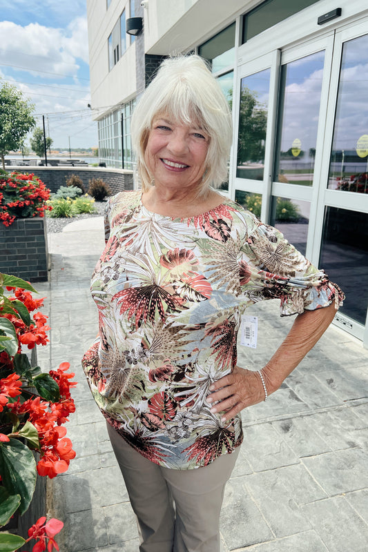 Tropical Print Top