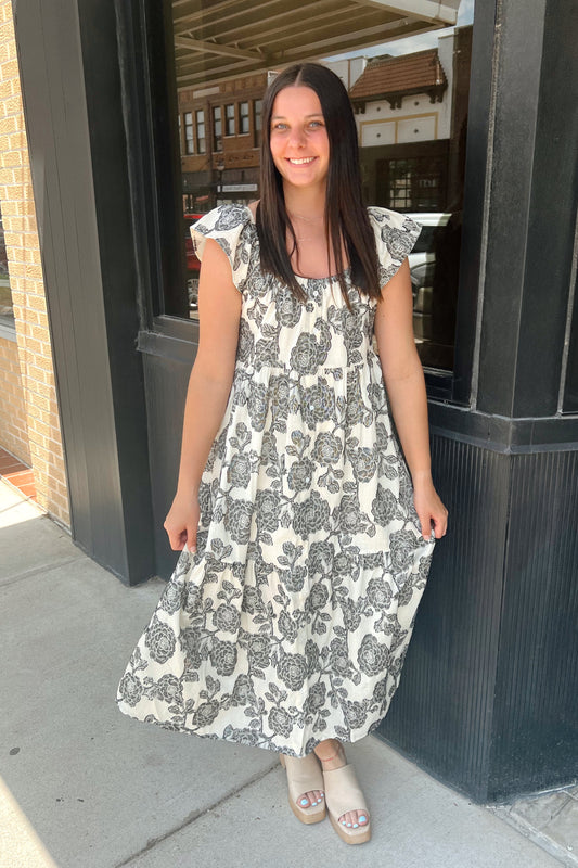 Camille Floral Midi Dress