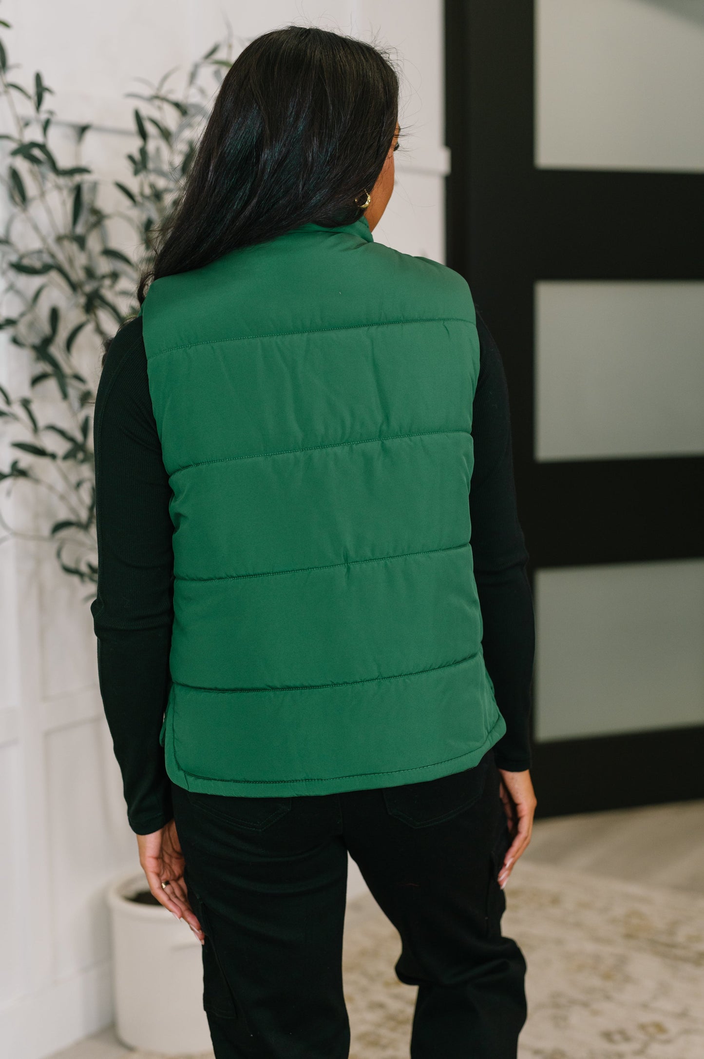 That's What I'm Talkin' About Puffer Vest in Hunter Green (Online Exclusive)