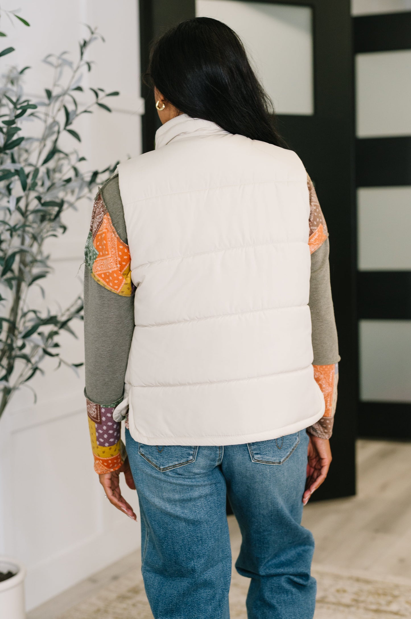 That's What I'm Talkin' About Puffer Vest in Sand Beige (Online Exclusive)
