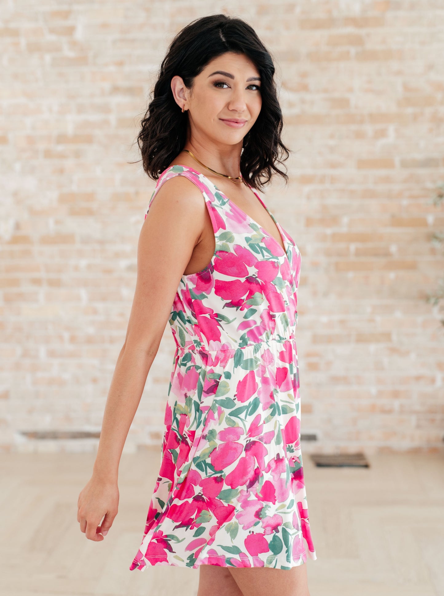 The Suns Been Quite Kind V-Neck Dress in Pink (Online Exclusive)