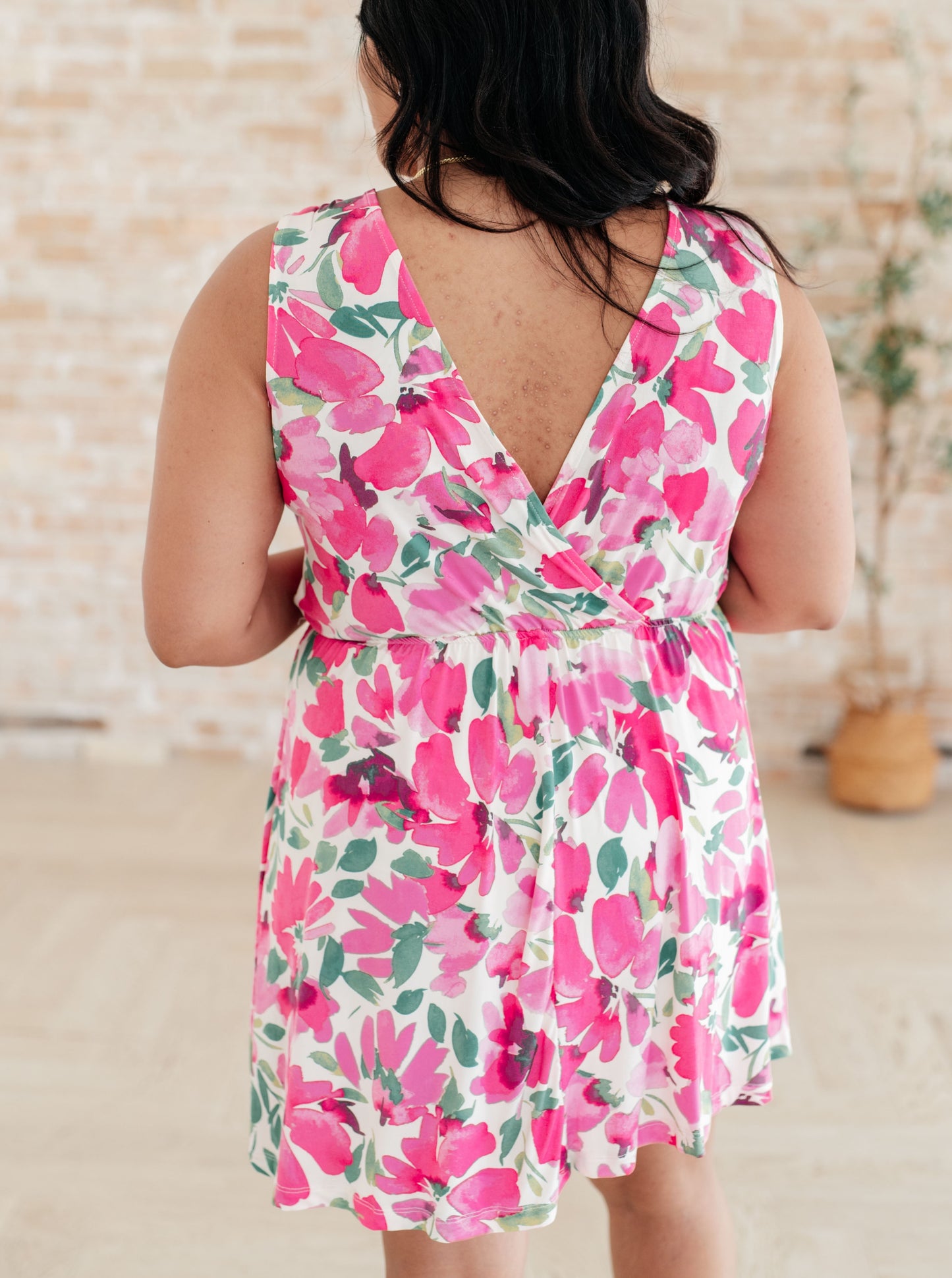 The Suns Been Quite Kind V-Neck Dress in Pink (Online Exclusive)