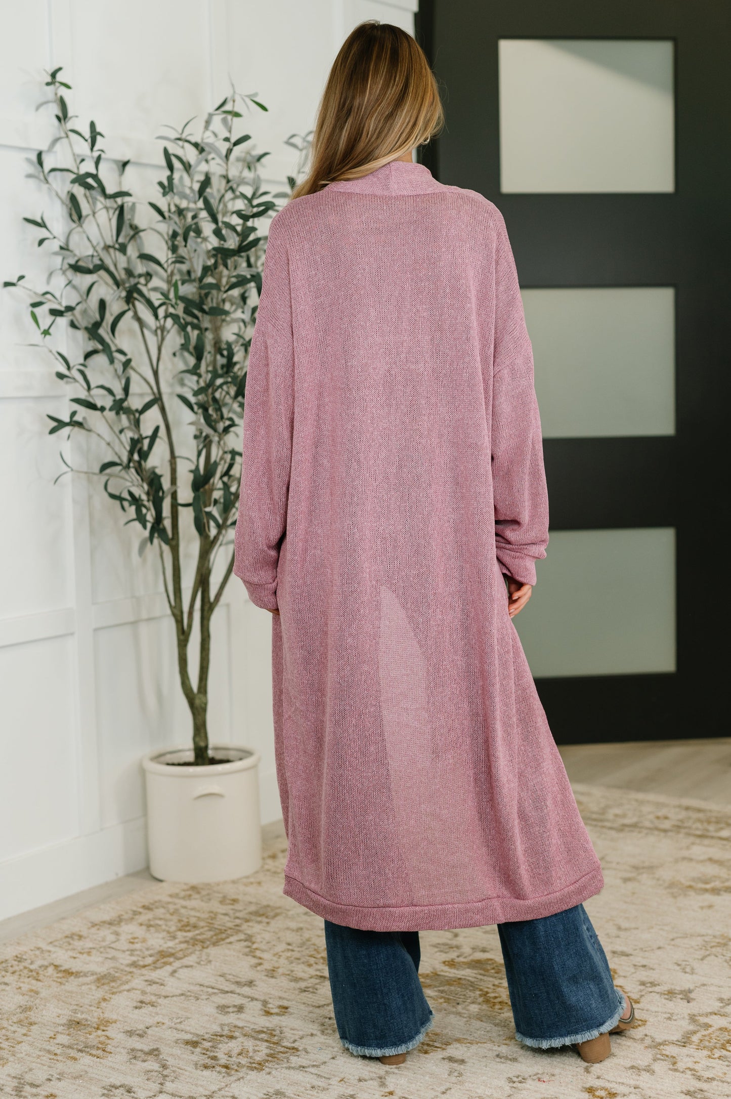 Travel Hideaway Open Front Cardigan in Cashmere Rose (Online Exclusive)