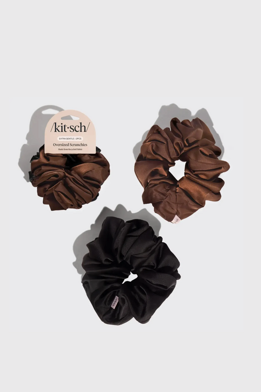 Black & Chocolate Oversized Scrunchies