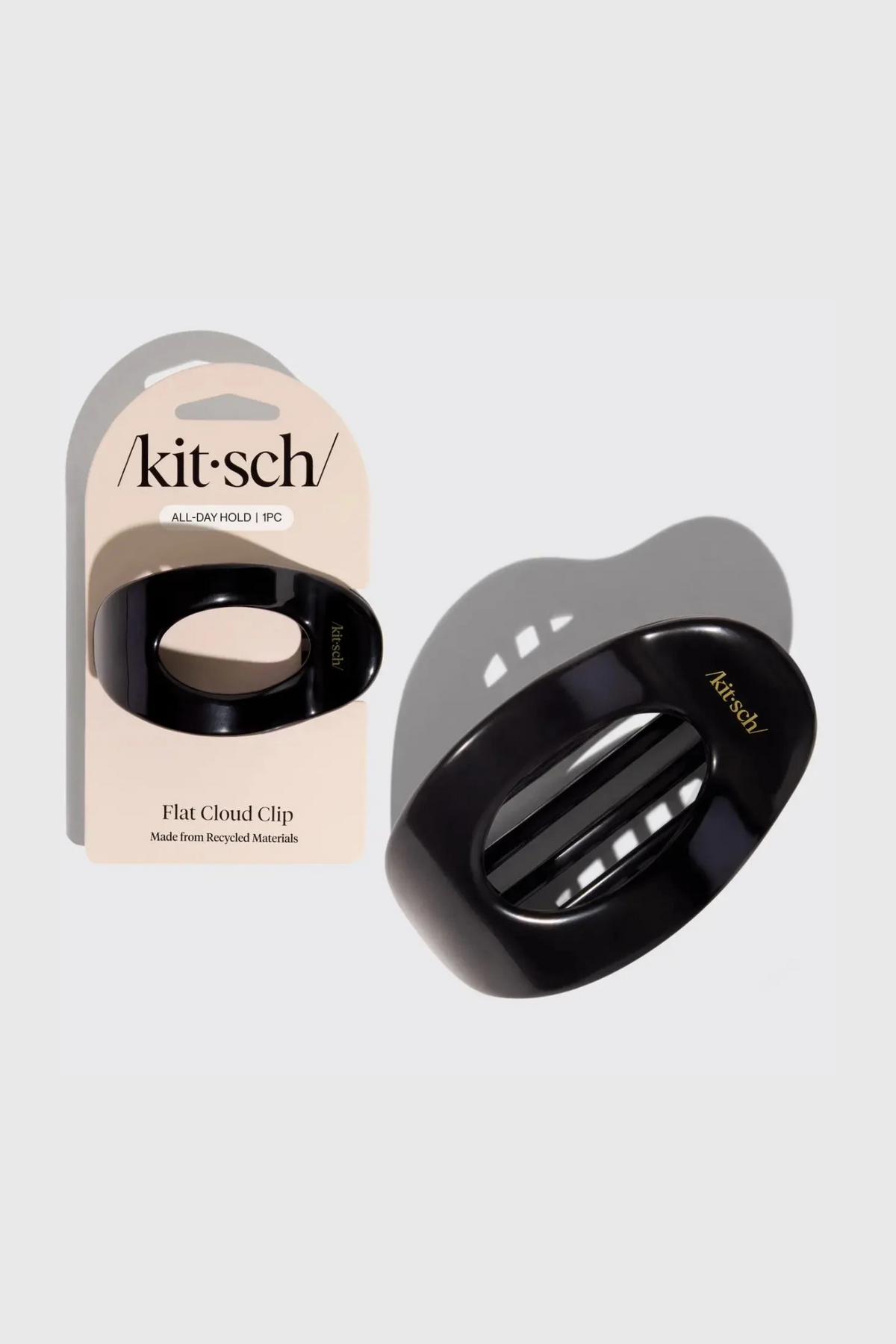 Black Flat Cloud Clip - Medium