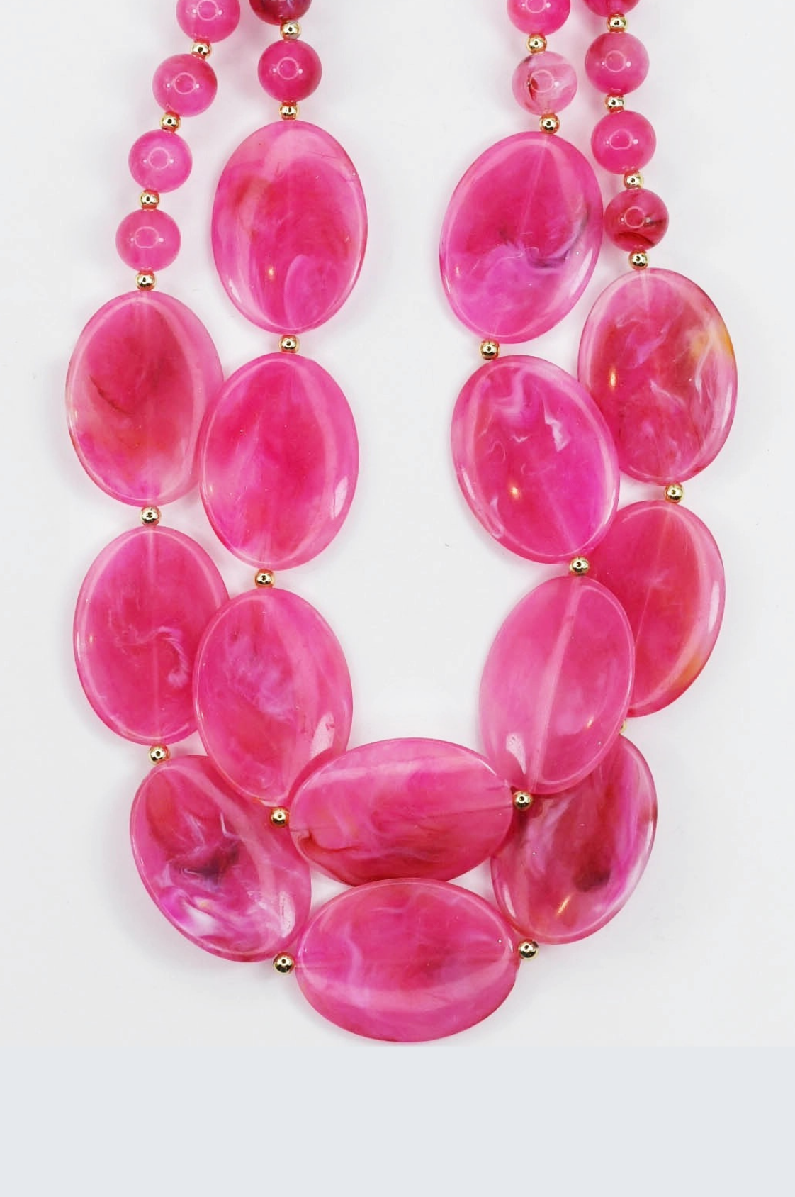 Bright Pink Necklace, Statement