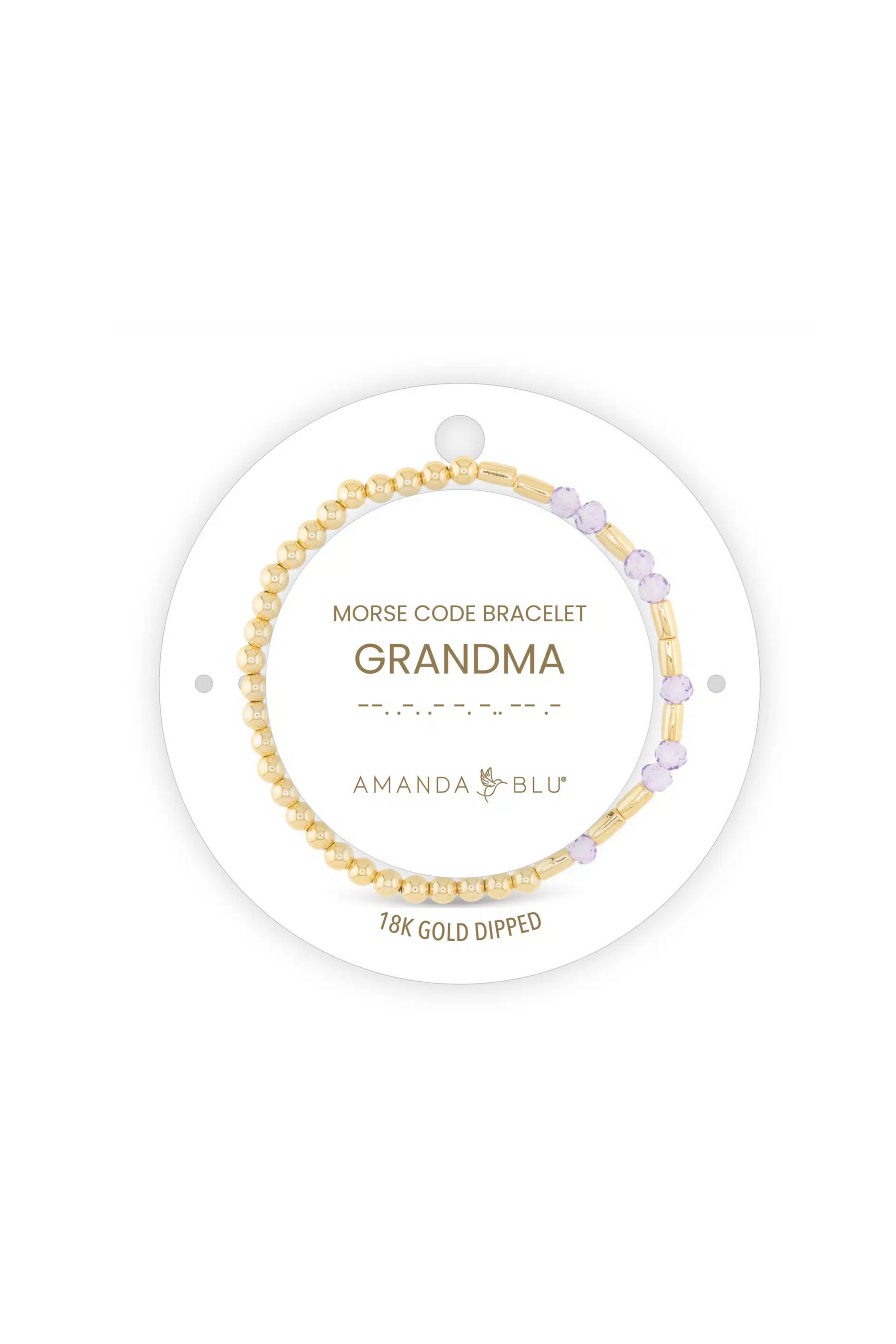 Bracelet with 'GRANDMA' on a white background
