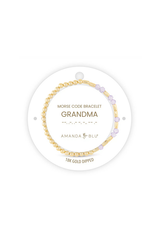 Bracelet with 'GRANDMA' on a white background