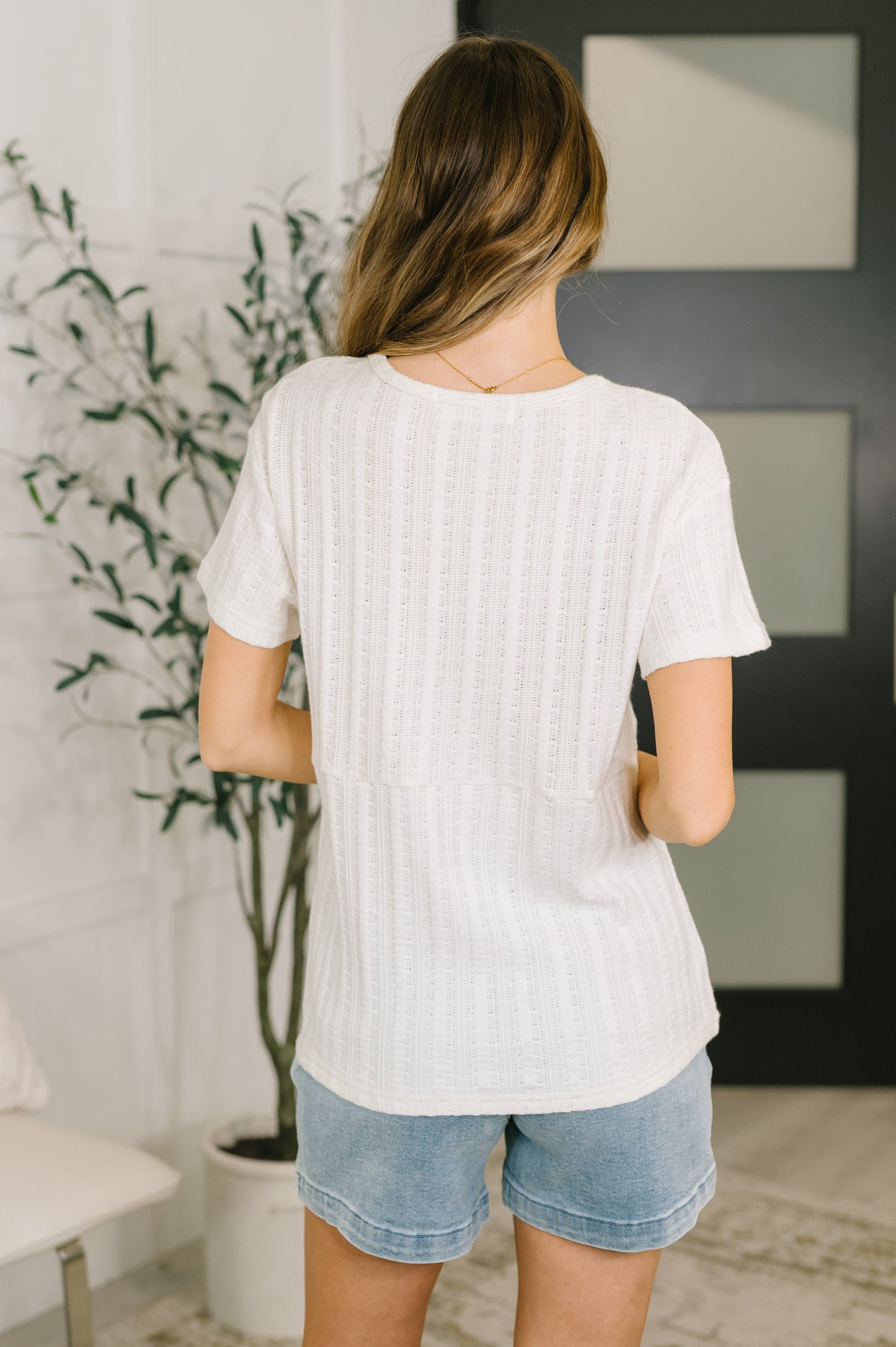 We Should Be Together V-Neck Textured Top (Online Exclusive)