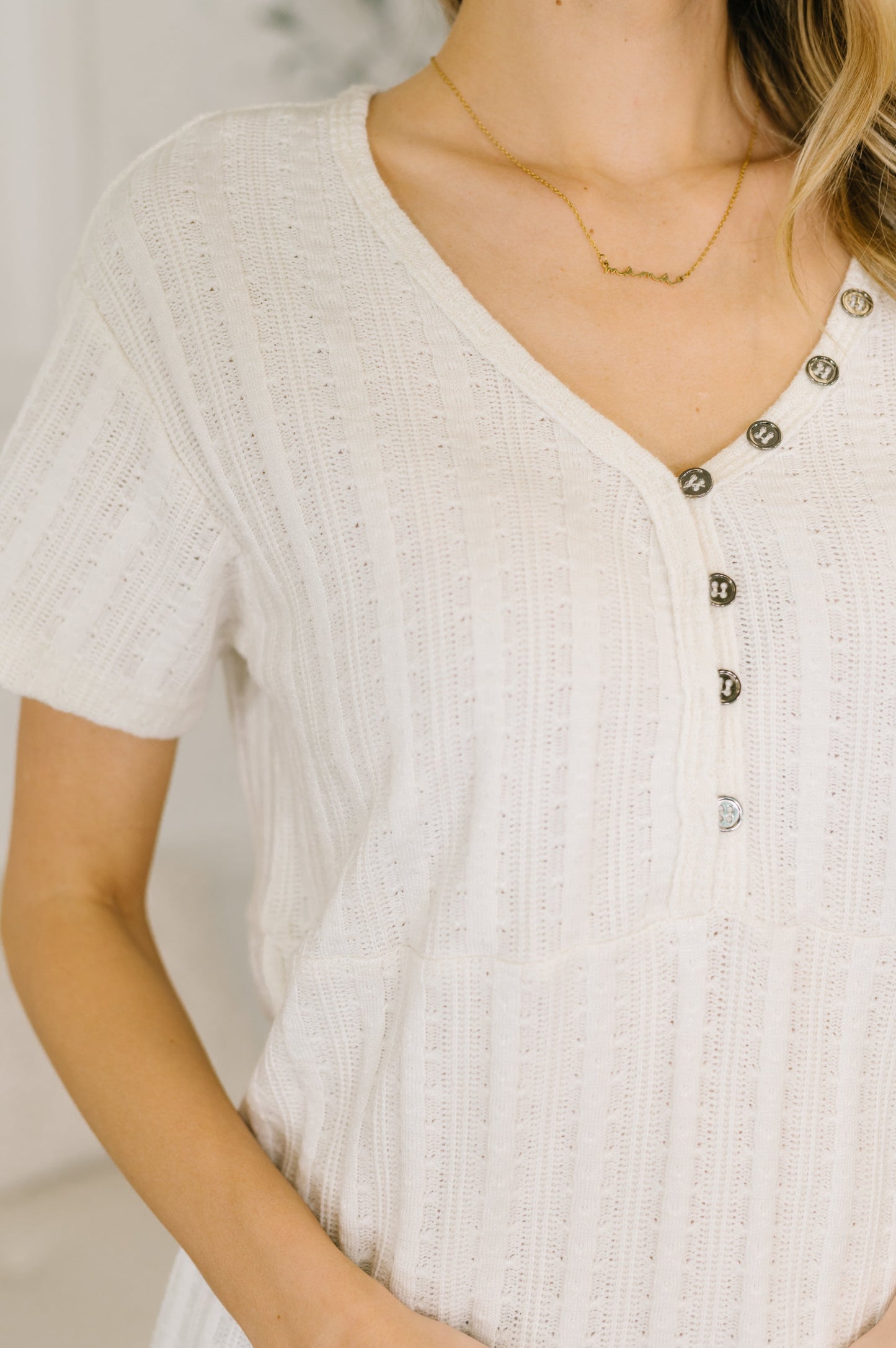We Should Be Together V-Neck Textured Top (Online Exclusive)