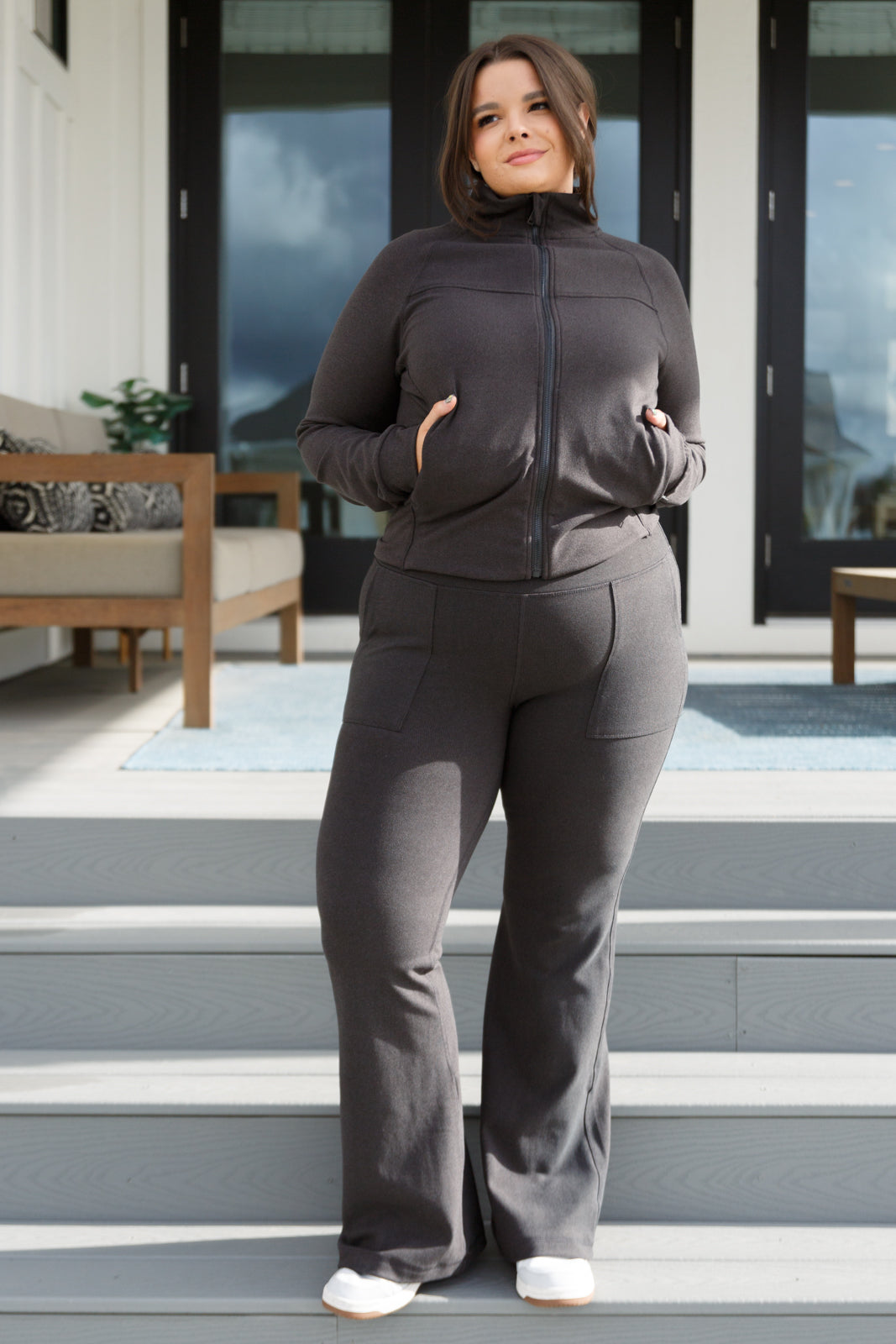 Where Are You Zip Up Jacket in Black (Online Exclusive)