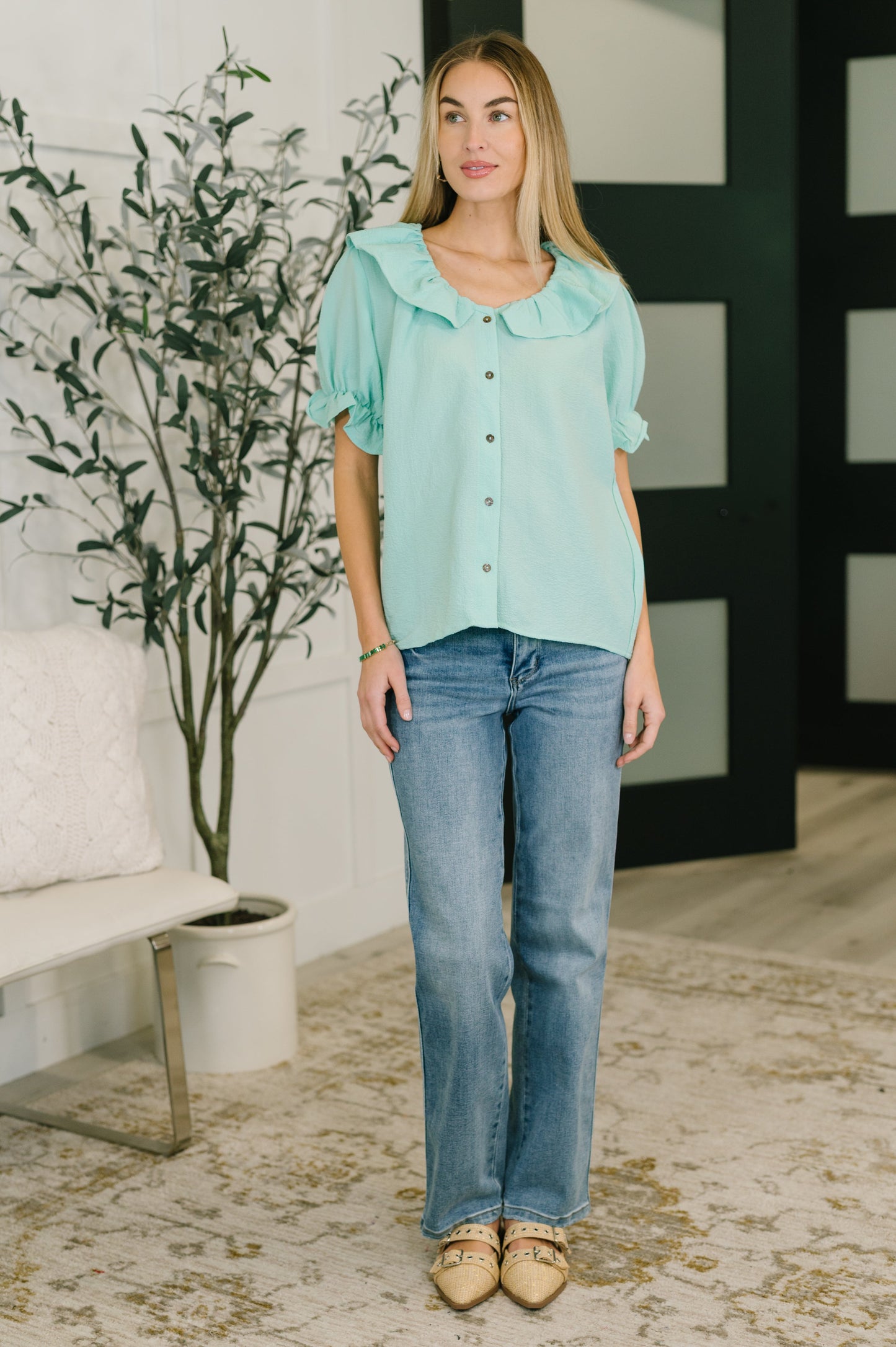 Wherever the Wind Blows Balloon Sleeve Blouse (Online Exclusive)