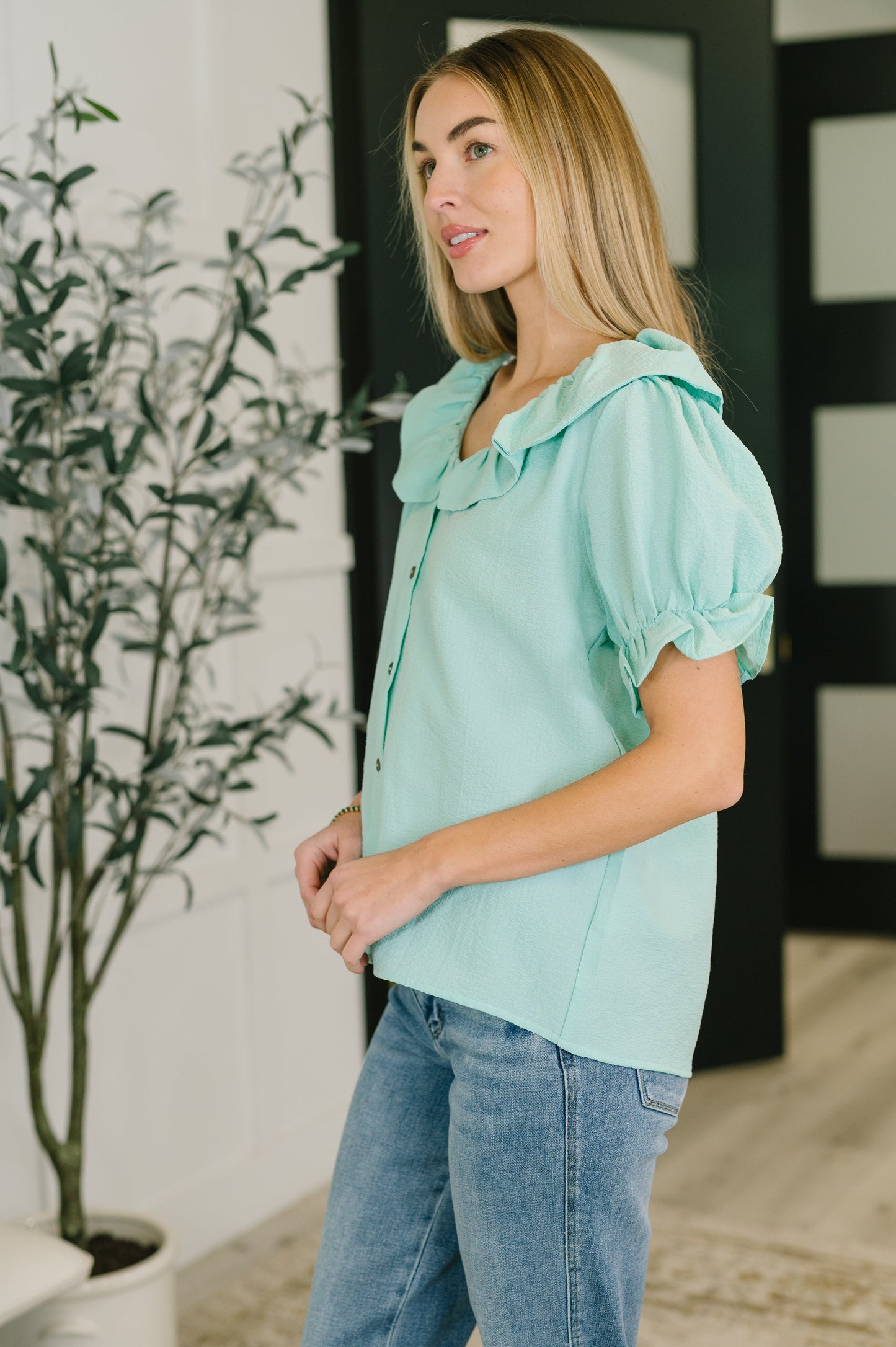 Wherever the Wind Blows Balloon Sleeve Blouse (Online Exclusive)
