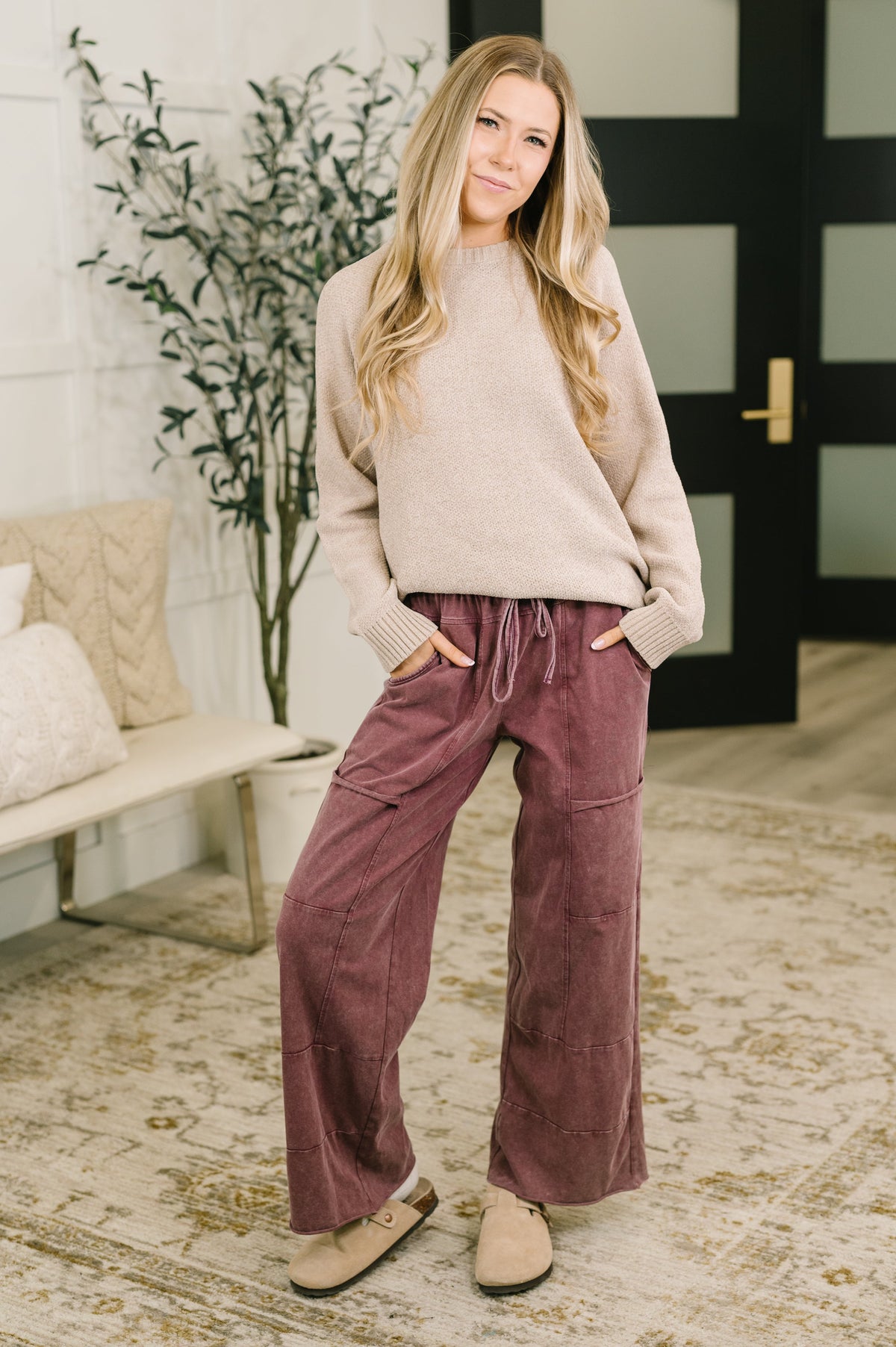 Words Of Wisdom Raglan Sleeve Sweater in Mocha (Online Exclusive)