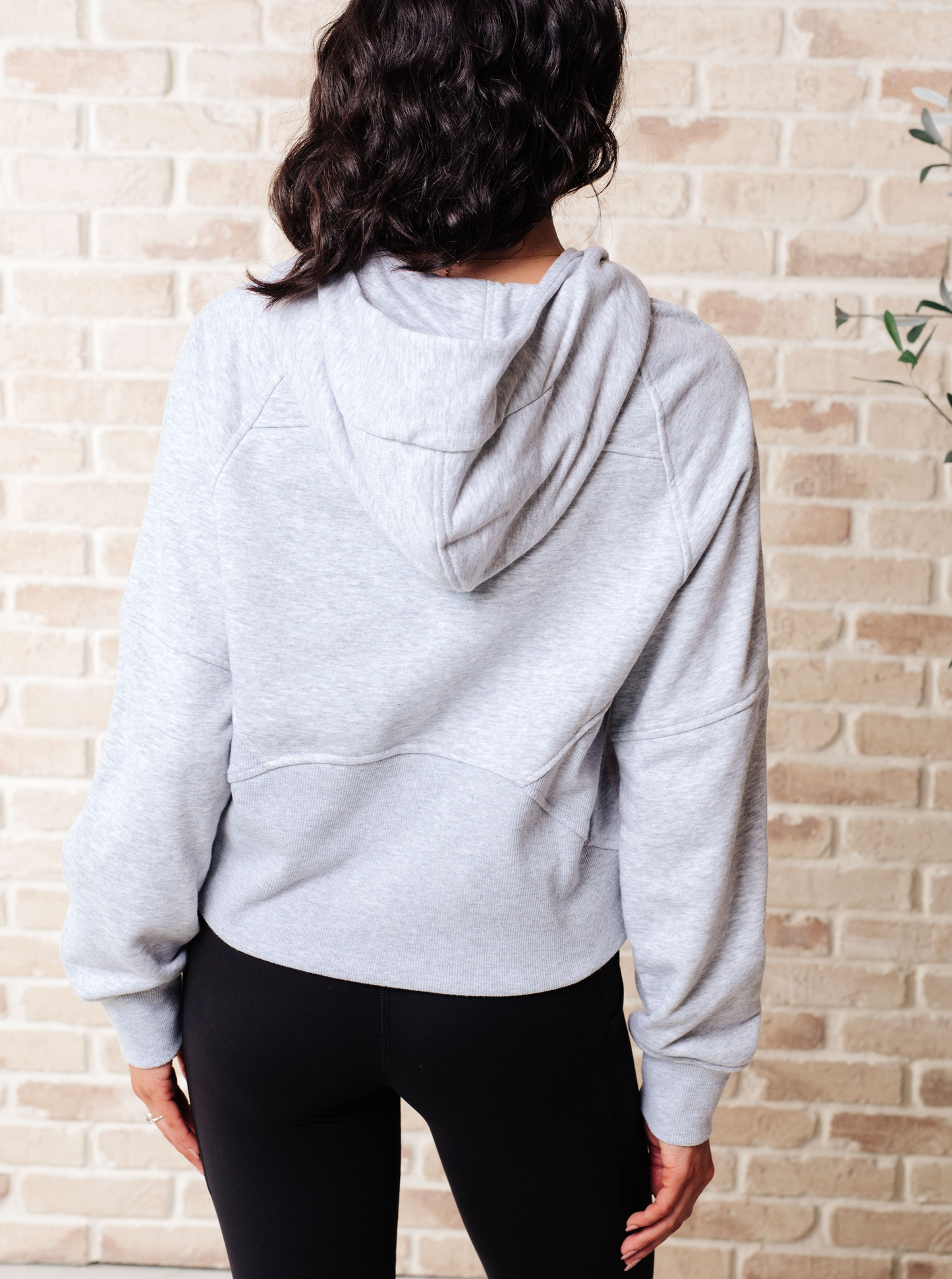 Working Up A Sweat Hooded Pullover in Grey (Online Exclusive)