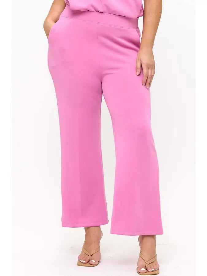 Sofie Soft Cropped Pant - Pink