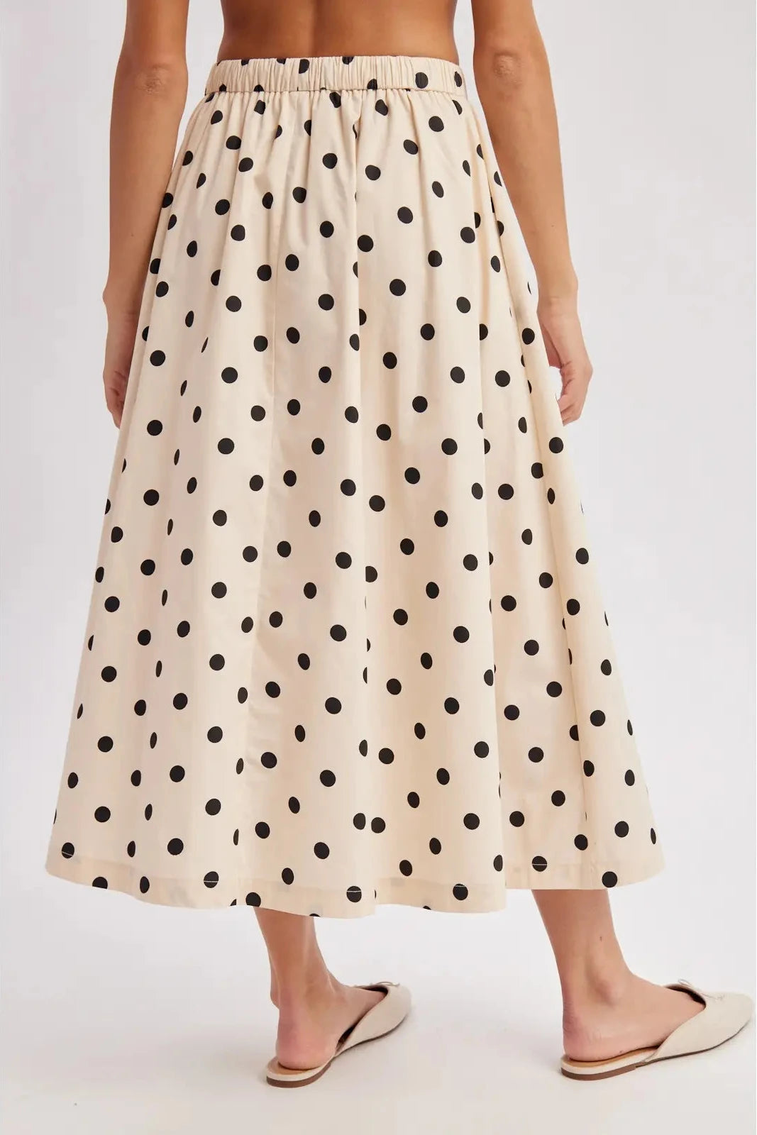 Polka Dot Midi Skirt