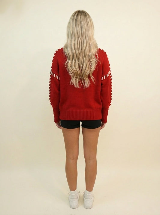 Nebraska Whip Stitch Sweater