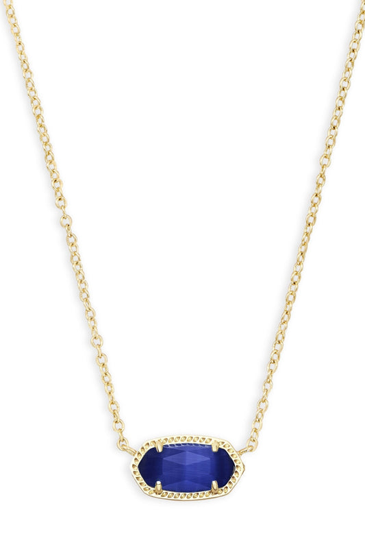 Kendra Scott Elisa Short Pendant Necklace - Cobalt Cats Eye