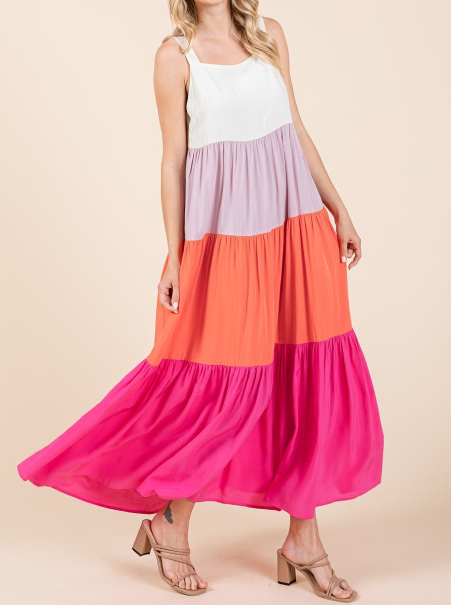 Color Block Maxi Dress – Simply Blessed Boutique